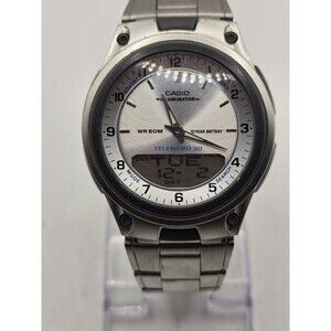 Vintage Casio Illuminator 2747 AW-80 World Time Telememo 30 Watch. New Battery